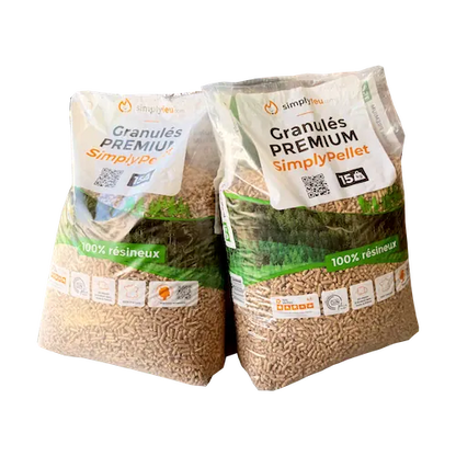 Granulés de bois Premium - 65 sacs 975kg